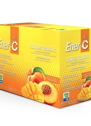 Витамины и минералы Ener-C Vitamin C, 30 пакетиков Манго-персик
