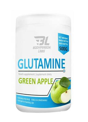 Аминокислота Bodyperson Labs Glutamine, 500 грамм Зеленое яблоко