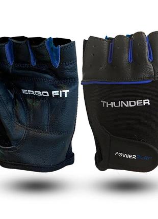 Перчатки для фитнеса PowerPlay PP-9058, Black/Blue M