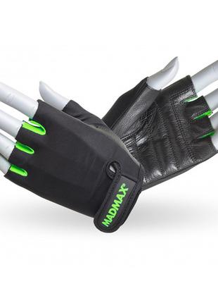 Перчатки для фитнеса MAD MAX Rainbow MFG 251, Black/Green M