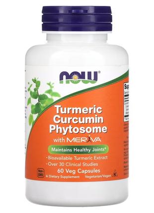 Натуральная добавка NOW Turmeric Curcumin Phytosome, 60 вегака...