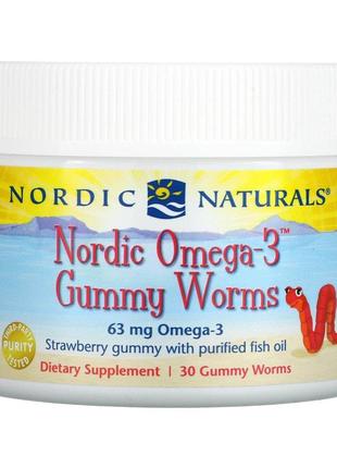 Жирные кислоты Nordic Naturals Nordic Omega-3 Gummies Worms, 3...