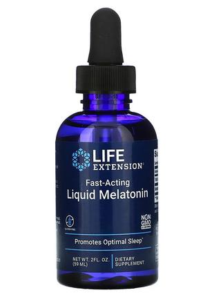 Натуральна добавка Life Extension Fast-Acting Liquid Melatonin...