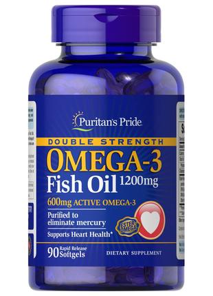 Жирные кислоты Puritan's Pride Double Strength Omega-3 Fish Oi...