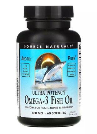 Жирные кислоты Source Naturals Arctic Pure Ultra Potency Omega...