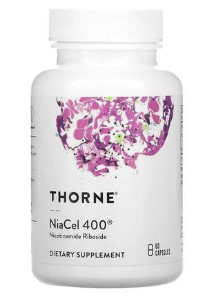 Витамины и минералы Thorne NiaCel 400, 60 капсул