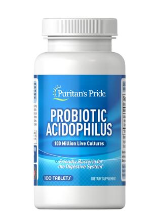 Пробиотики и пребиотики Puritan's Pride Probiotic Acidophilus,...