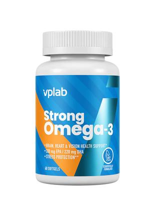Жирные кислоты VPLab Strong Omega 3, 60 капсул