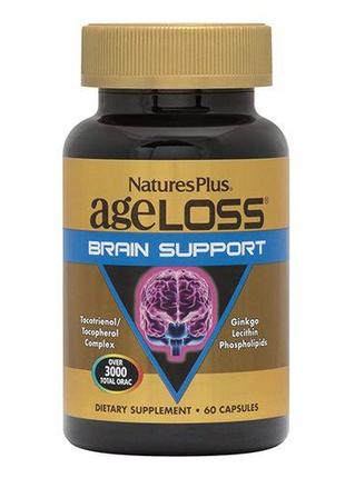 Натуральная добавка Natures Plus AgeLoss Brain Support, 60 капсул