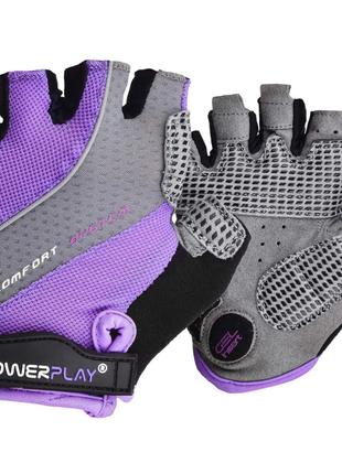 Велорукавички PowerPlay 5023, Purple XS