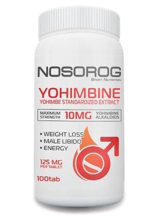 Стимулятор тестостерона Nosorog Yohimbine, 100 таблеток