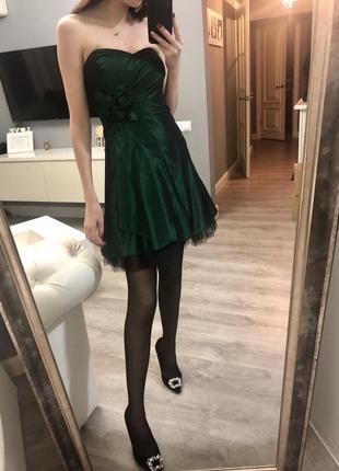 Платье вечернее зелёное