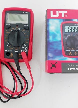 Мультиметр UNI-T с зуммером и светодиодом UT33D Код/Артикул 30...