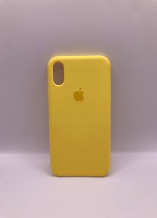 Чохол IPhone Xs silicon case full canary yellow 71008