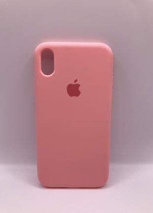 Чохол IPhone Xr silicon case Full cover pink