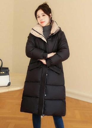 Женская удлиненная куртка, пуховик, зимнее пальто