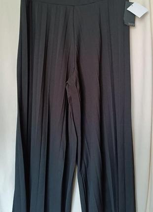 Yessica premium чорні штани пліссе палаццо р.48/4xl нові