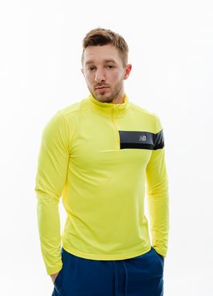 Мужской Реглан New Balance Accelerate Half Zip Желтый XL (7dMT...