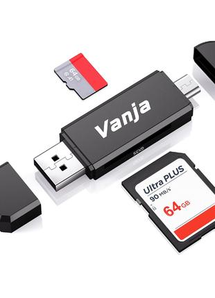 Устройство чтения карт памяти Vanja SD, адаптер Micro SD-USB O...