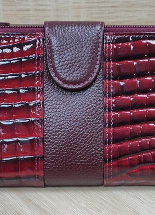 Кошелек женский кожаный бумажник бордовый AKA Deri (Турция)