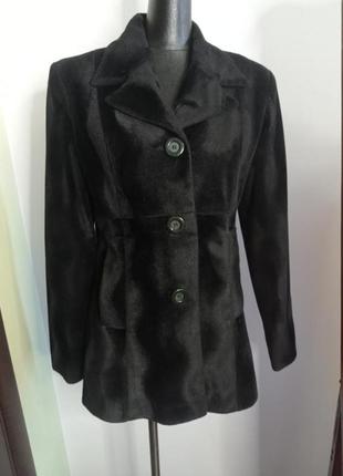 Винтажный плюшевый пиджак жакет пальто