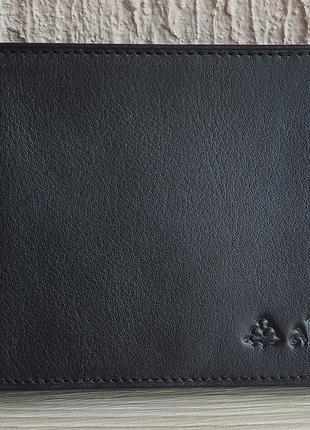 Бумажник кожаный мужской черный тонкий (AKA Deri Турция)