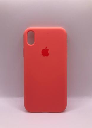 Чохол IPhone Xs silicon case full pink citrus