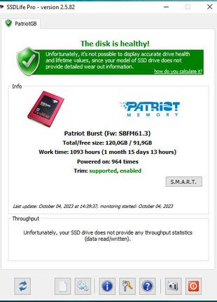 SSD Patriot Burst - 120Gb - SATAlll - Жорсткий диск для ноутбу...