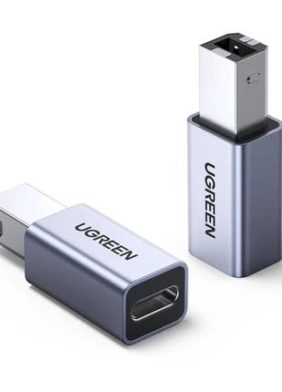 Перехідник USB 2.0/USB-C Ugreen, для принтера, жорсткого диска...