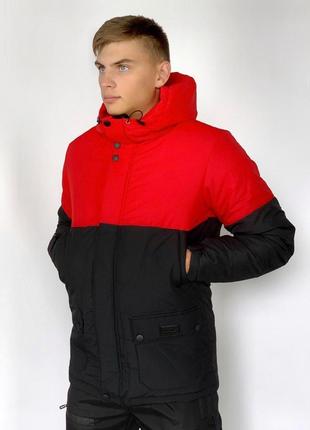 Демисезонная куртка waterproof intruder (красно - черный)