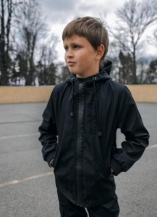 Куртка черная детская "easy" softshell