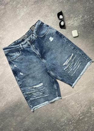 Шорти джинсові темно-сині