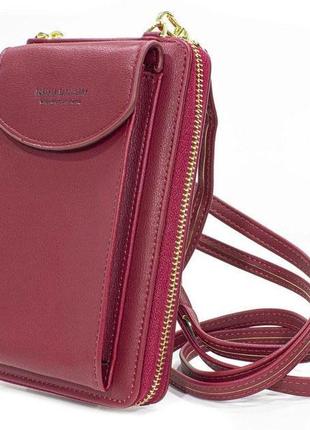 Жіночий гаманець baellerry n8591 red сумка-клатч для телефона ...