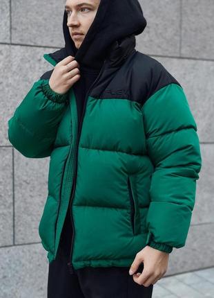 Куртка зимова флекс, зелено-чорний