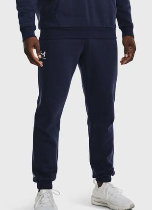 Мужские темно-синие спортивные штаны ua essential fleece jogger