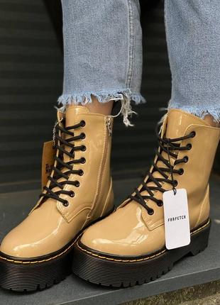 Черевики dr.martens jadon beige patent