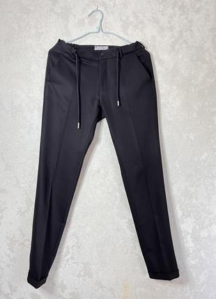 Классические черные брюки со шнурками slim fit gootelli (style...
