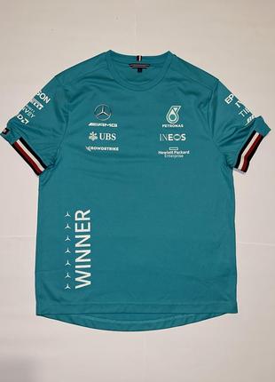 Футболка mercedes amg petronas 2021 team issue winners t-shirt...