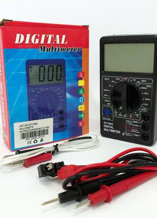 Мультиметр тестер цифровий DT 700C зі звуком і термометром