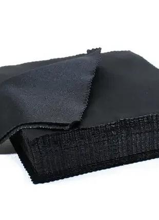 Салфетка тканевая 135*135 мм. для линз и экранов - черная