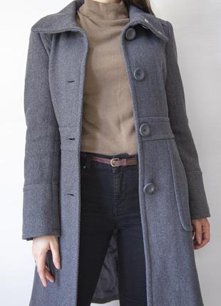 Полушерстяное длинное пальто от new look