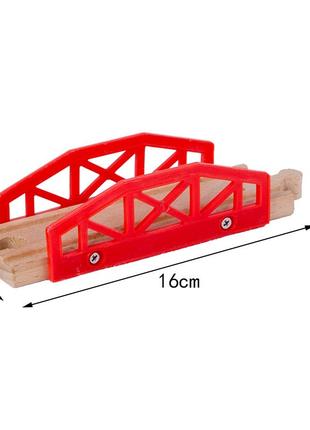 Мост красный для деревянной железной дороги