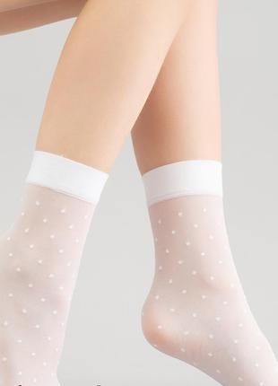 Дитячі короткі шкарпетки білого кольору (арт. LNN-04)