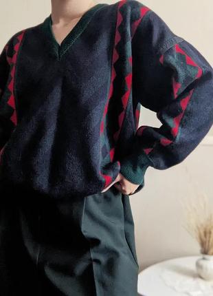 Винтажный свитер кардиган ретро винтаж v-neck