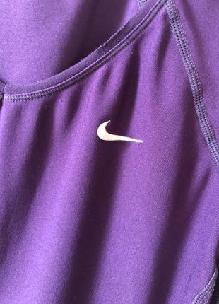 Футболка жіноча приталена Nike fit спортивна фіолетова