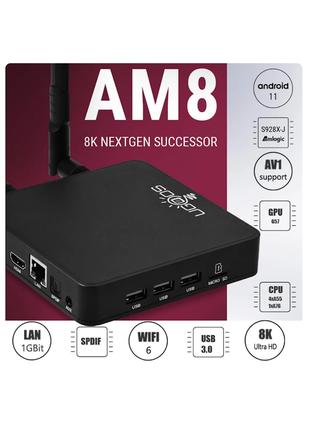 TV Box Ugoos AM8 4/32 Amlogic S928X WIFI 6 Android 11 приставка