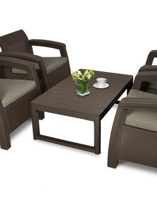 Комплект садовой мебели Keter Corfu Quattro Lyon Set