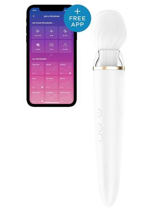 Смарт-маспер-мікрофон Satisfyer Double Wand-er Connect App