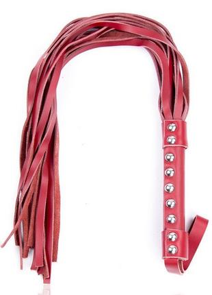Флоггер DS Fetish Leather flogger red suede leather