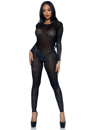 Комбінезон сексуальний Leg Avenue Sheer Rhinestone, XS, зі стр...